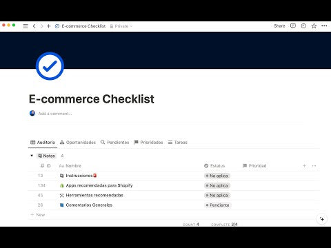 Ecommerce Checklist - Tebiko